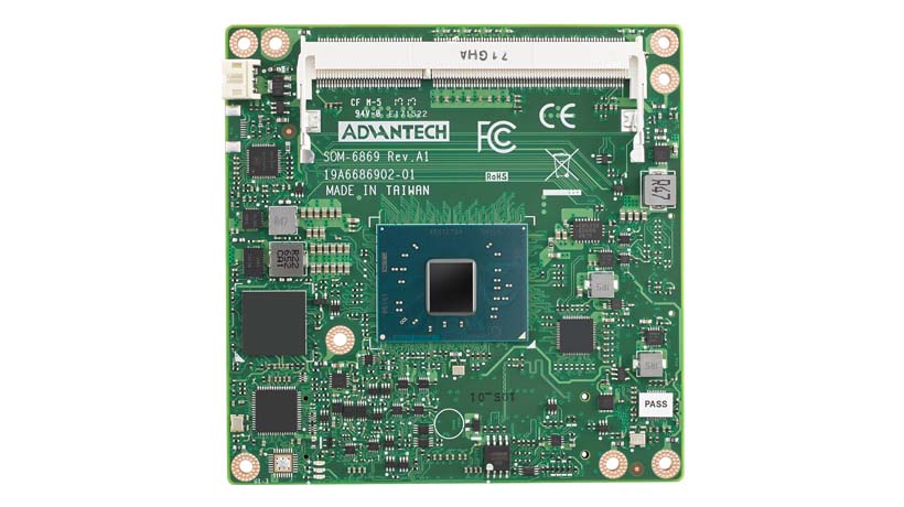 SOM-6869 Intel<sup>®</sup> Atom™ E3930 & Pentium™ and
Celeron™ N Series Processors COMe Compact ECC